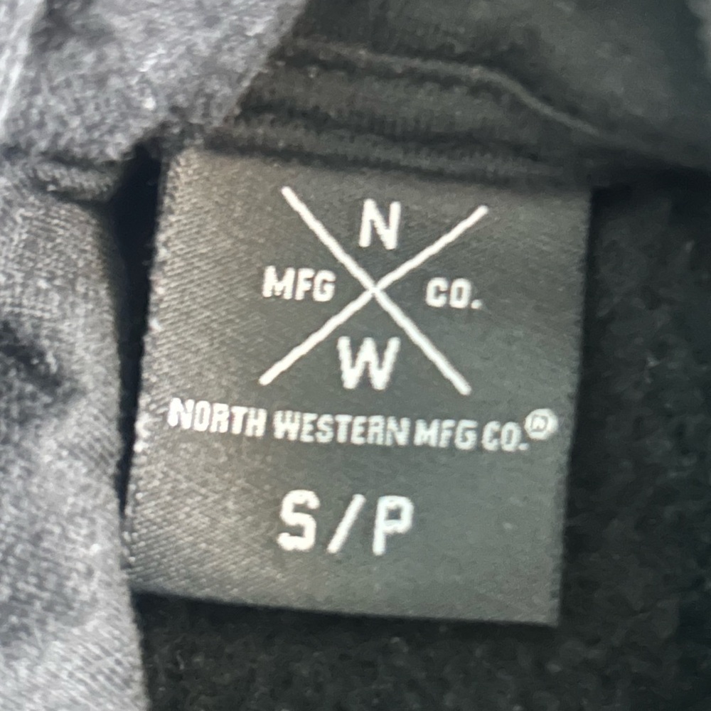 North Western MFG Black Womens Minimalistic Small Hoodie - Picture 3 of 3